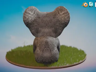 Australian Koala with Textures Low-poly 3D model