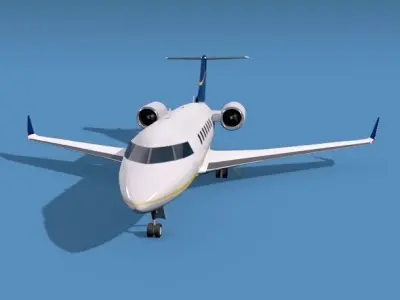 Bombardier Challenger 600 private jet 3D model