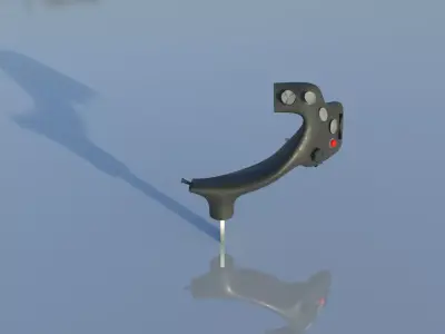 Throttle grip for fighter jet 3D model