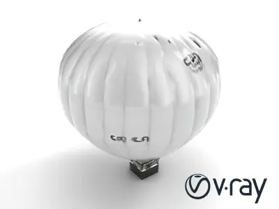 Modern High-Altitude Balloon 3D model pack Low-poly 3D model
