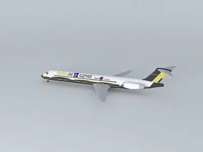 MD-83 GoldenJet The Heart of Iceland GJ27HOI Free 3D model