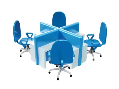 Fabulous Modular Workstation 3D model