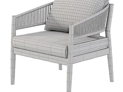 SIMPLIHOME Outdoor Chair Low-poly 3D model