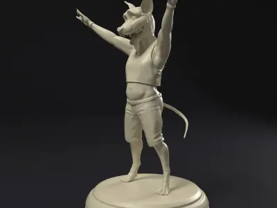 Rock dog Free 3D print model