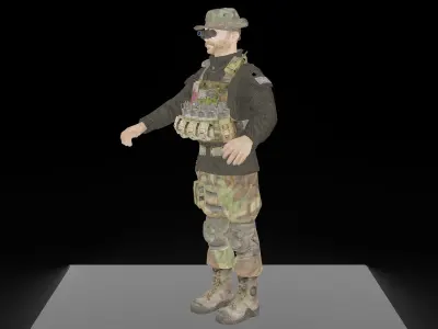 Captain Price COD4 MW Low-poly 3D model