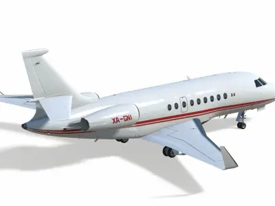 Dassault Falcon 2000LX Low-poly 3D model