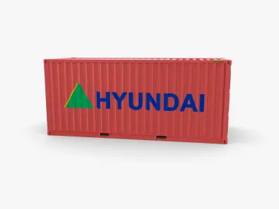 20ft Shipping Container Hyundai 3D model