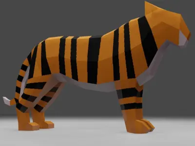Tiger Free low-poly 3D model