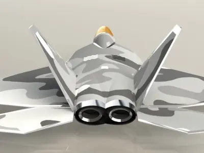 Lockheed Martin F-22 Raptor Fighter Jet Model 3D model