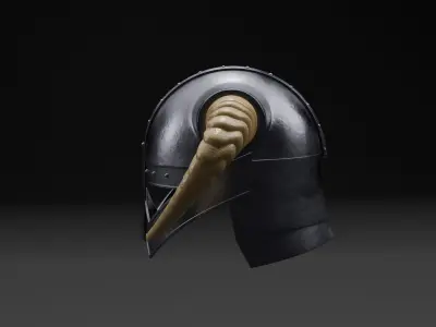 VIKING HELMET 3D LOW POLY Low-poly 3D model