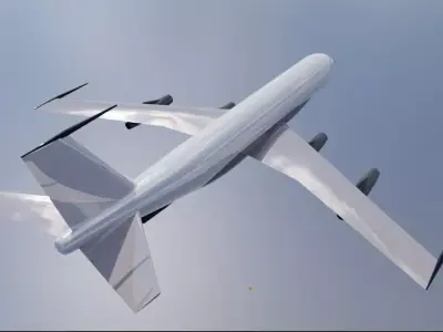 RC-135A Electronic Reconnaissance Jet - Custom 1950s Aircraft Low-poly 3D model
