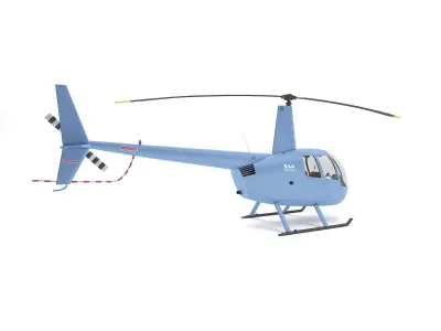 Helicopter Robinson R44 3D model