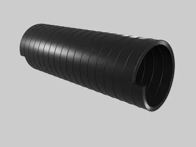 Spiral twisted pipes 3D model
