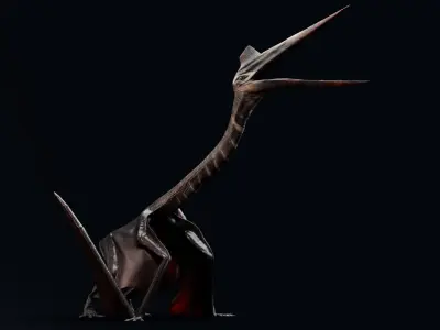 Dinosaur Quetzalcoatlus Giant Pterosaurs Unity Project Low-poly 3D model
