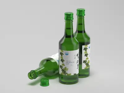 Ipsaeju Soju Bottle - High-Quality 3D Model