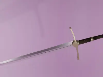 Norman two-handed sword Low-poly 3D model