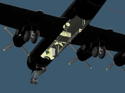 NACA B-29 X plane mother ship 3D model