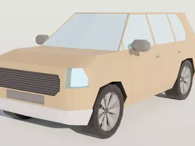 Low Poly SUv Free low-poly 3D model