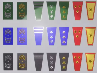 military rank 3D model