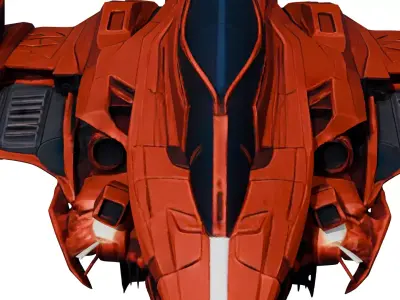 SciFi Starfighter Spaceship Highpoly 3D model