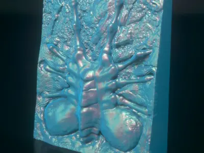 3d Print Alien Face Hugger Xenomorph Fossil 3D print model