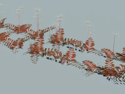 Glowing alien herbs 10 Low-poly 3D model