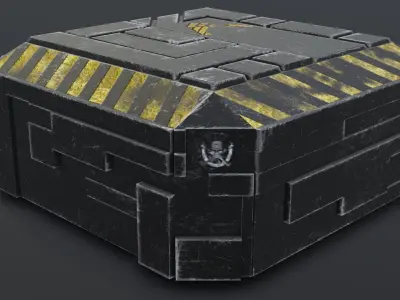 sci fi box 01 Free low-poly 3D model