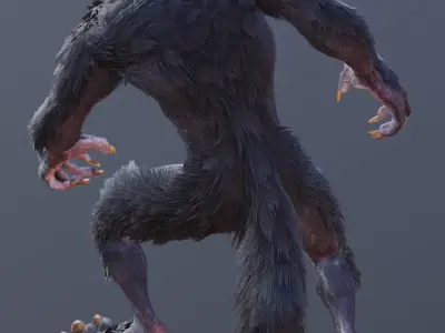 Werewolf Low-poly 3D model