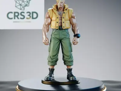 Charlie Nash Street Fighter Statue - Alpha Military Hero 3D print model