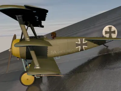 Fokker Dr-1 Triplane 3D model