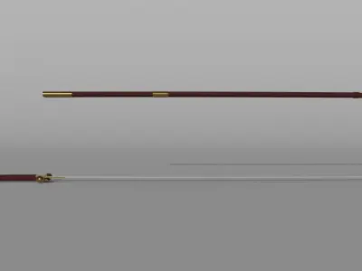 Turko Mongol Saber Low-poly 3D model