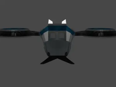 Helper Drone Low-poly 3D model