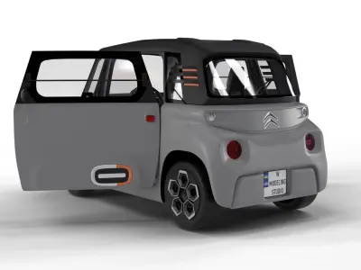 Citroen Ami 2020 3d model HQ interior 3D model