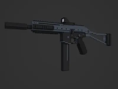 Voxel LWRC SMG-45 3D model