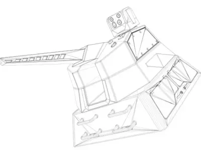 RapidFire Naval gun system 3D model