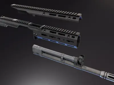 SAG AK MK3 Chassis Low-poly 3D model