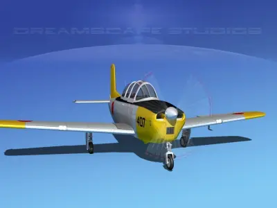 Beechcraft T-34 Mentor Japan 3D model
