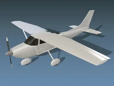  Cessna 182 skylane aircraft 3D model