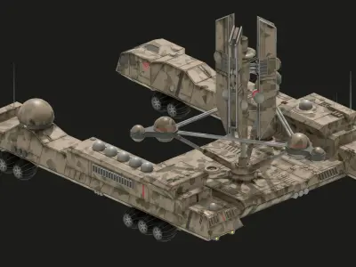 Radar Rover Low-poly 3D model