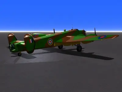 Handley Page Halifax Prototype Free 3D model