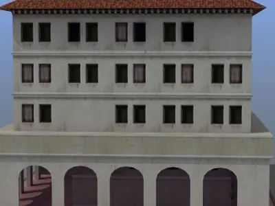Roman Apartment Building Low-poly 3D model