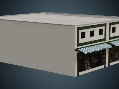 Building 14 Low-poly 3D model