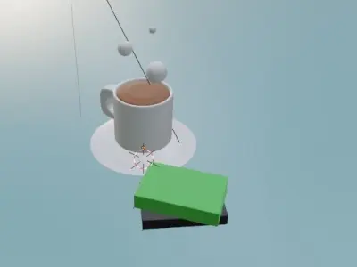 book and coffee Free 3D model