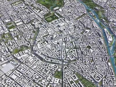 Munich Low-poly 3D model