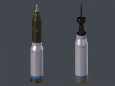 Israel 120MM Shell Series M329 M339 M322 M338 Low-poly 3D model