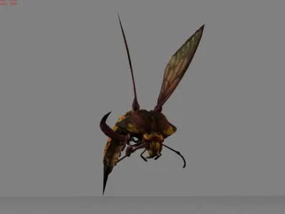 Giant Bee Animal  Low-poly 3D model
