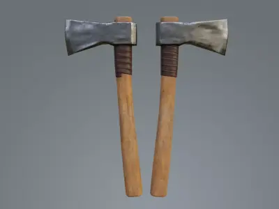Simple Old Axe Free low-poly 3D model