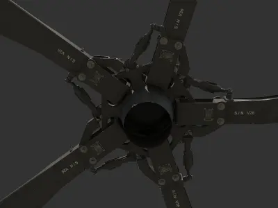 Main Rotor T 129 Atak Helicopter 3D model