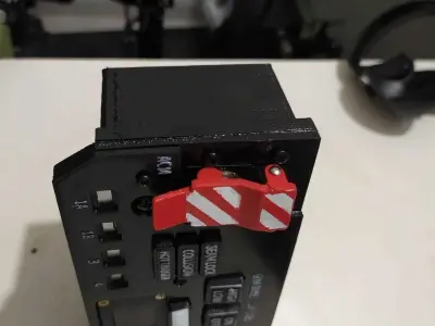 3D printable F-14 ACM panel with electronics compatible 3D print model
