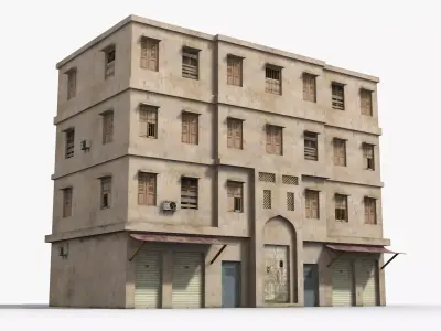 Arab Middle East Building x25 Low-poly 3D model